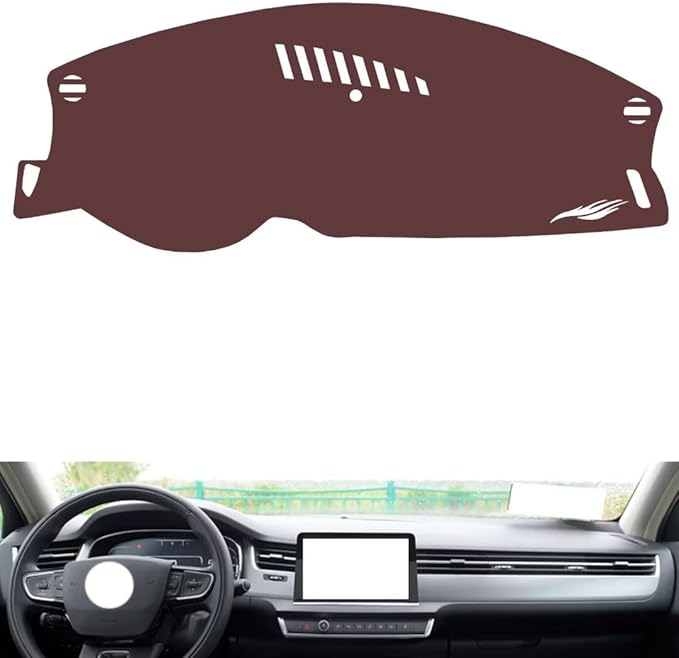 Leather Dashboard Cover Compatible with Citroen C5 2017-2019，Dash Cover, Non-Slip Dash Cover, Dash mat Dashboard Cover, Interior Dash Covers