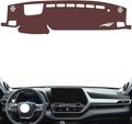 Leather Dashboard Cover Compatible with Toyota Crown Kluger (HUD,Dash Board Cover mat Anti-Slip Sun-Proof and dust-Proof(Brown)