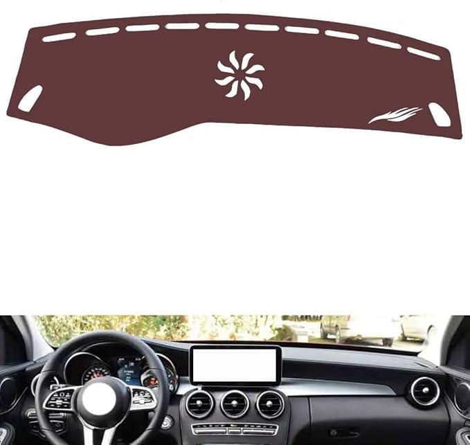 Leather Dashboard Cover Compatible with Mercedes GLC 2016-2022，Dash Cover, Non-Slip Dash Cover, Dash mat Dashboard Cover, Interior Dash Covers