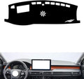 leather dashboard cover Compatible with Lincoln adventurer (HUD 20-2022，dash cover（black）