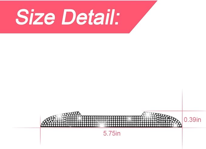 4 PCS Bling Rhinestone Car Door Handle Scratch Protector, Universal for All Cars, Vehicles, SUVs, Side Rearview Mirror, Edge Guard, Exterior Accessories for Women Men (White)