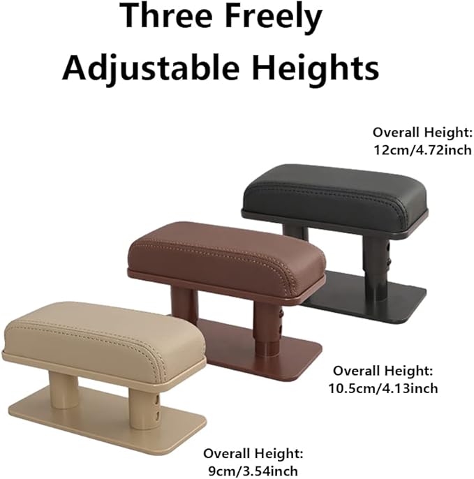 KACEPAR Arm Wrist Rest Support Adjustable Height Comfort Pad, Car Door Armrest Rest Pad Adjustable Height Car Armrest Left Elbow Support, Universal Fit for Most Car - Beige