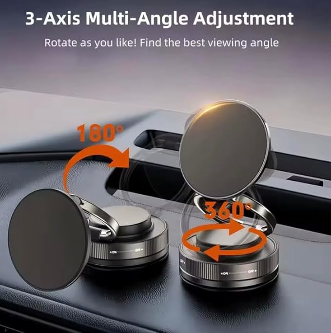 DashDok for Magsafe Car Mount Magnetic Phone Holder for Car Phone Holder Mount Dash Mounted Holders Cell Phone Holders for Your Car Accessories for Women Men for iPhone 17 16 15 14 (White)