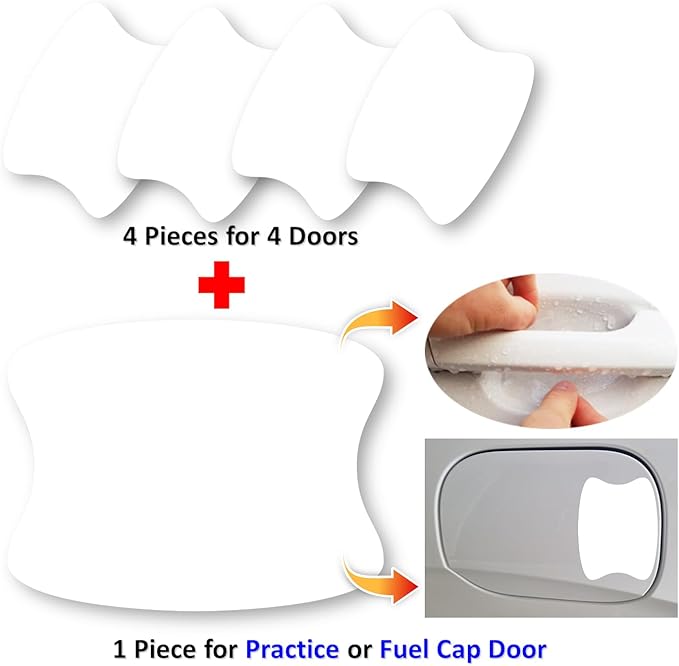 3M-Pro 5pcs Car Door Handle Cup Protector/Sticker/Guard, 3M-PPF(Paint Protection Film) Pro Series, Clear(Transparent), Anti Scratch, Universal Fit for Most Cars (Clear Pro/5pcs)