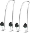 2024 Upgraded Car Headrest Decorations, 2 Pcs Bling Strawberry Shape Purse Hooks, Auto Hangers and Durable Backseat Holder, Storage Universal for SUV Truck Vehicle (Black)