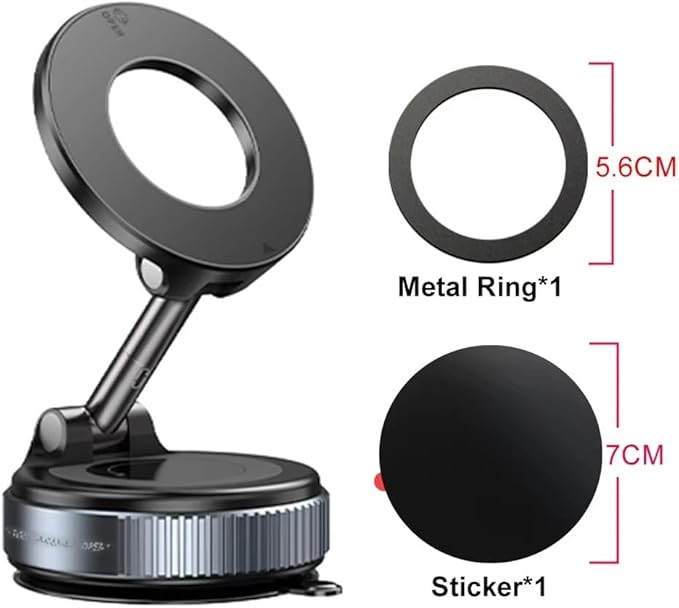 Upgrade Vacuum Magnetic Phone Holder for Your car,106 LBS Extra Strong Suction Cup N52 3800 Gauss Magnet Phone Mount for Cell Phone Holders for Your Car - Gym - Mirror for iPhone