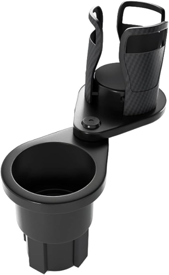 Adjustable Expandable Cup Holder for car Most Cars Trucks SUVs.-Car Cup Holder Expander fit cola Coffee Cups,2 in 1 cupholder Expander Compatible with Big Paper Bucket. (BJ-2380)