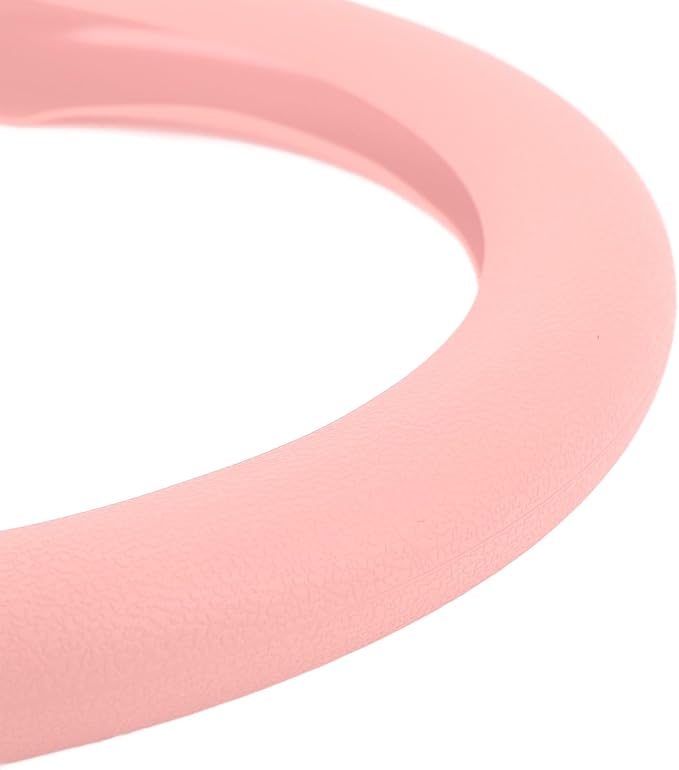 Silicone Steering Wheel Cover, Antislip Design, Sweatproof Protector for Cars, Fits Most Standard Sizes (Pink)