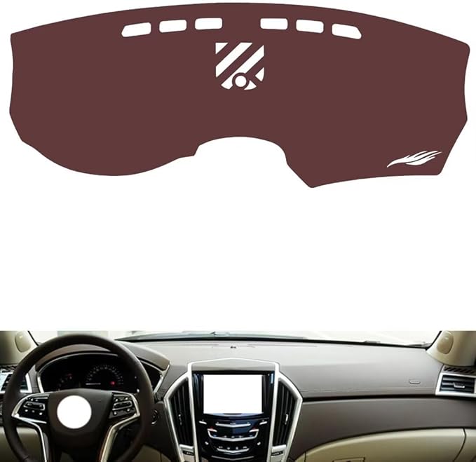 Leather Dashboard Cover Compatible with Cadillac SRX 2010-2015，Dash Cover, Non-Slip Dash Cover, Dash mat Dashboard Cover, Interior Dash Covers