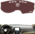 Leather Dashboard Cover Compatible with Cadillac SRX 2010-2015,Dash Board Cover mat Anti-Slip Sun-Proof and dust-Proof(Brown)