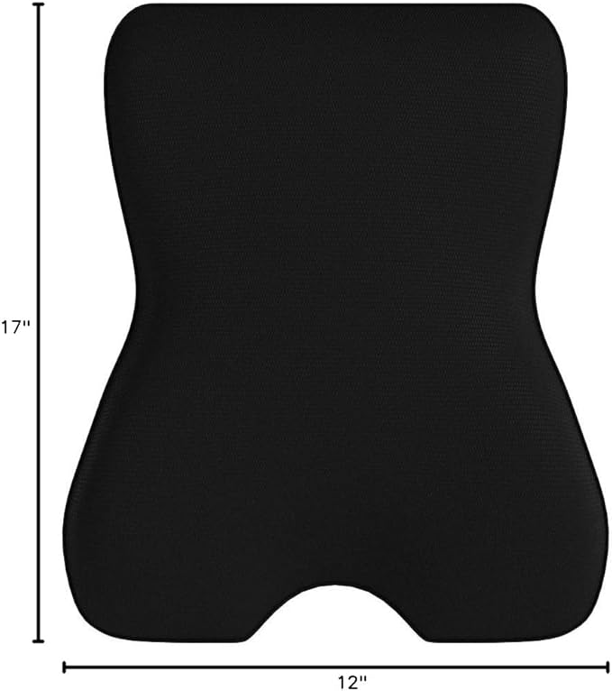 Castle Knight Soft Memory Foam Back Cushion - Tapered Support More Foam in The Lower Back and Less Foam in The Middle and Upper Back for Home, Office, Auto, and Travel (Knight Size, Nightfall)
