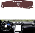 Leather Dashboard Cover Compatible with Mercedes CLE,Dash Board Cover mat Anti-Slip Sun-Proof and dust-Proof(Brown)