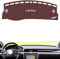 Leather Dashboard Cover Compatible with VW Phaeton,Dash Board Cover mat Anti-Slip Sun-Proof and dust-Proof(Brown)