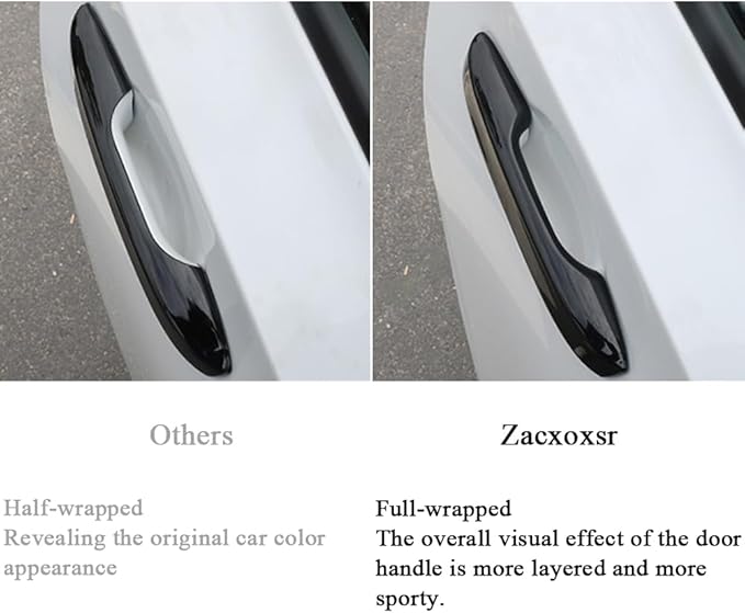 No Adhesive Snap-on Car Door Handle Cover Protector for Honda 11th Gen Civic 2022 2023 2024 2025 2026, Accord CR-V HR-V 2023 2024 2025 2026, Acura Integra 2023~2025 Accessories (1. Glossy Black)