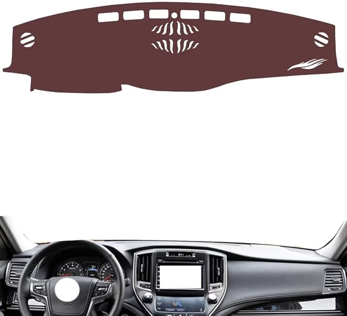 Leather Dashboard Cover Compatible with Toyota Crown（14 Generations） 2015-2018，Dash Cover, Non-Slip Dash Cover, Dash mat Dashboard Cover, Interior Dash Covers