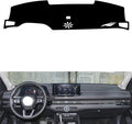 leather dashboard cover Compatible with HONDA Accord Ⅺ (NO HUD，dash cover（black）