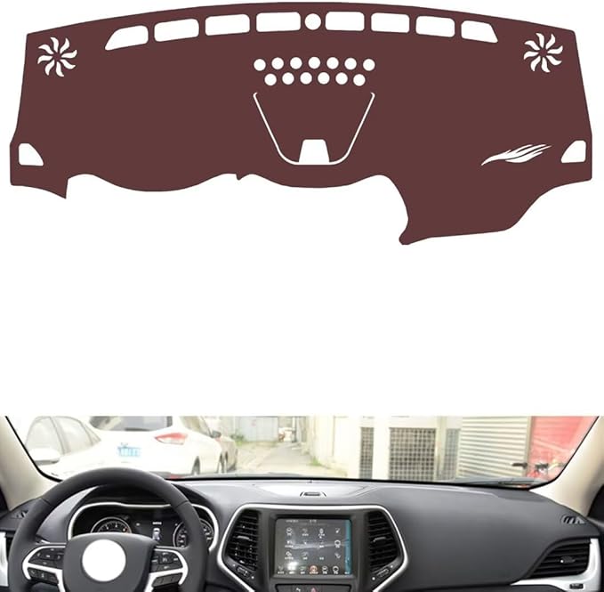 Leather Dashboard Cover Compatible with Jeep CHEROKE，Dash Cover, Non-Slip Dash Cover, Dash mat Dashboard Cover, Interior Dash Covers