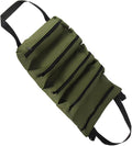 YoRise Car Seat Organizer, Oxford Cloth Roll Up Tool Bag With 5 Zipper Pockets, Hanging Back Seat Car Organizer, Portable Waterproof Vehicle Storage Accessories for Cars, Trucks, SUVs (Green)