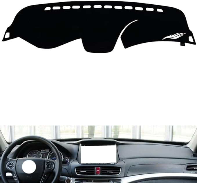 leather dashboard cover Compatible with HONDA crosstour 2014-2016，dash cover（black）
