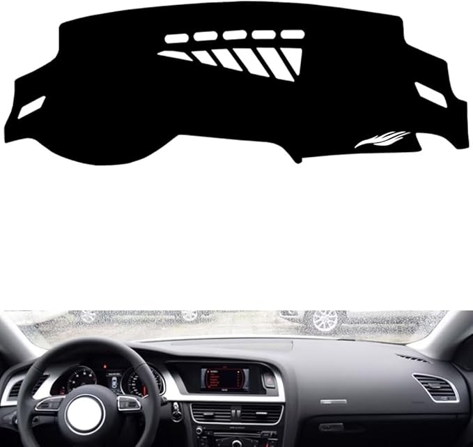 leather dashboard cover Compatible with Audi S5/RS5 2008-2016，dash cover（black）