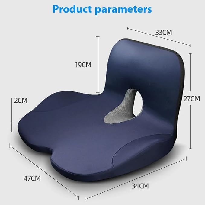 Car Seat Cushion for Driving for GMC Sierra 2500HD/3500HD Crew Cab 2020-2025, Memory Foam Seat Cushion for Office Chairs Truck Drivers Ergonomic Seat Cushion for Back,Blue