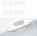 4PCS Car Door Handle Cup Scratch Protectors, Carbon Fiber Anti-Scratches Car Door Cup Protector, Universal Door Handle Protective Film, Car Door Handle Paint Cover Guard Pad for Most Car Handles