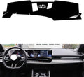 leather dashboard cover Compatible with BMW 5 series（no HUD） 2024，dash cover（black）