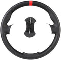 Custom Microfiber Leather Steering Wheel Cover fit for 1998-2005 206, 206 SW, 206 CC - Slip-On Design(B-Black thread)