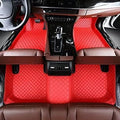 Custom Car Floor Mats for 96% Sedan SUV Sports Car Protection Full Coverage Pads Anti-Slip Leather Floor Lining All Weather Car Floor Mats (red)
