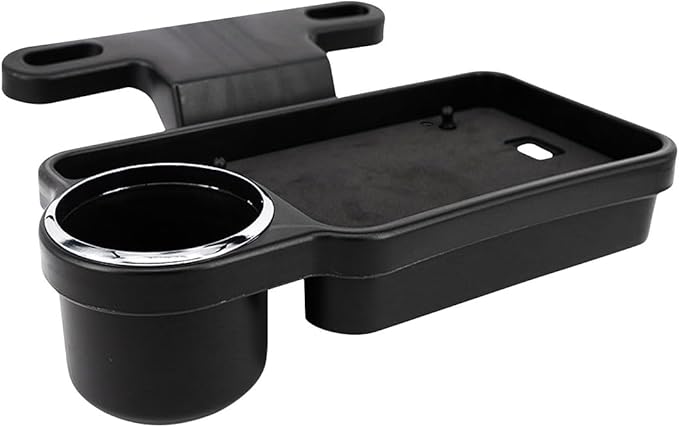 Car Cup Holder Tray, Detachable Eating Organizer Backseat Car Tray, Car Back Seat Organizer Foldable Desing, Automotive Accessories for Most Vehicles