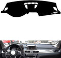 leather dashboard cover Compatible with BMW X1（NO HUD、No speaker） 2016-2022，dash cover（black）