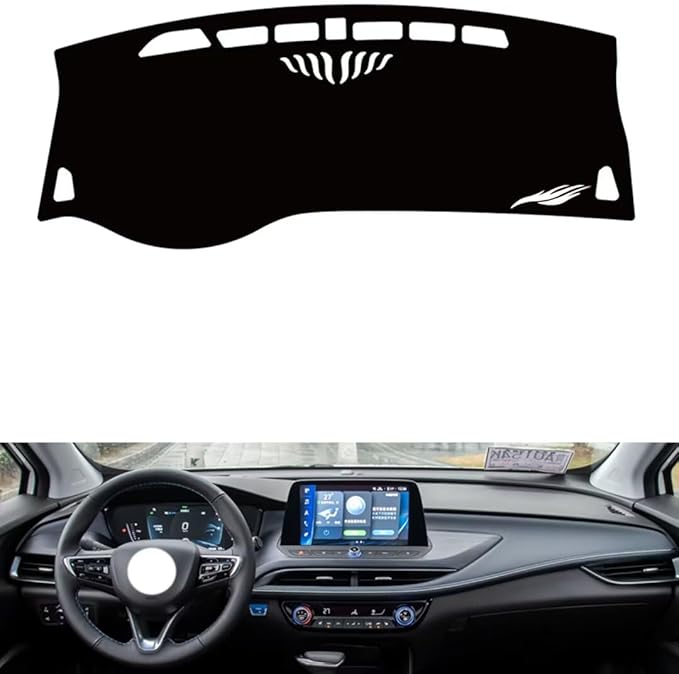 leather dashboard cover Compatible with Buick VELITE 6，dash cover（black）