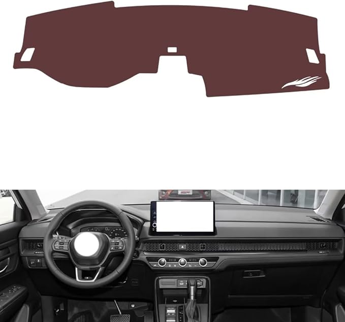 Leather Dashboard Cover Compatible with Honda CRV (NO HUD,Audio 2023，Dash Cover, Non-Slip Dash Cover, Dash mat Dashboard Cover, Interior Dash Covers
