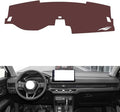 Leather Dashboard Cover Compatible with Honda CRV (NO HUD,Audio 2023,Dash Board Cover mat Anti-Slip Sun-Proof and dust-Proof(Brown)