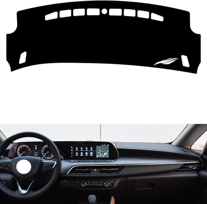 leather dashboard cover Compatible with Buick GL6 2021，dash cover（black）