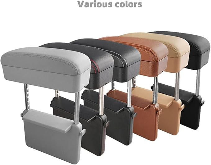 AOWIS Car Console Armrest Box Arm Rest Height Adjustable Comfort Elbow Pad Universal (Black)