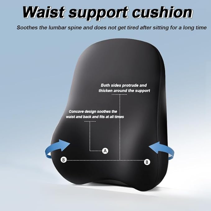 2 PCS Truck Headrest & Lumbar Support Cushion for Mack Granite 2001–2025, Ergonomic Memory Foam Cushion for Back and Neck for Neck Back Pain Relief, Adjustable Straps,C Beige