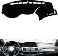 leather dashboard cover Compatible with HONDA Accord Ⅸ，dash cover（black）