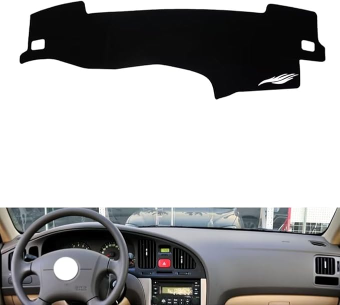 leather dashboard cover Compatible with HyundaiHyundai Elantra (Full coverage) 2004-2011，dash cover（black）