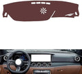 Leather Dashboard Cover Compatible with Mercedes E Class 2016-2023，Dash Cover, Non-Slip Dash Cover, Dash mat Dashboard Cover, Interior Dash Covers