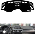 leather dashboard cover Compatible with Mazda 6 Atenza（NO HUD） 2017-2019，dash cover（black）