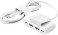 Belkin 4-Port Power Extender - Compatible w/USB-C & USB-A Devices - Apple iPhone 17, Air, Pro, Pro Max, iPad, AirPods, Apple Watch, Samsung Galaxy S25, Nintendo Switch 2, Google Pixel 10, etc - White