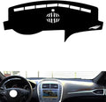 leather dashboard cover Compatible with Lincoln MKZ（No warning light），dash cover（black）