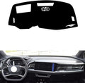 leather dashboard cover Compatible with Audi Q5 e-tron（HUD） 2022-2023，dash cover（black）