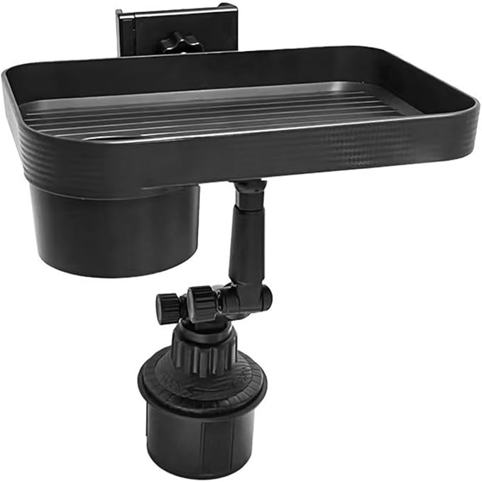 Detachable Car Cup Holder Tray with Food Tray, 360° Rotation - Multi-Purpose, Expandable Organizer and Accessories