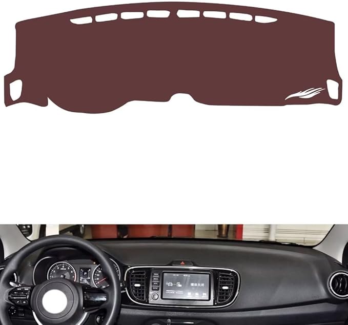 Leather Dashboard Cover Compatible with KIA pegas，Dash Cover, Non-Slip Dash Cover, Dash mat Dashboard Cover, Interior Dash Covers