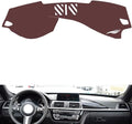 Leather Dashboard Cover Compatible with BMW 4 Series (Speaker 2013-2019,Dash Board Cover mat Anti-Slip Sun-Proof and dust-Proof(Brown)
