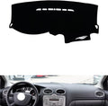 leather dashboard cover Compatible with FORD Classic Focus，dash cover（black）