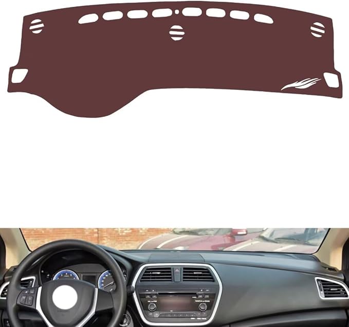 Leather Dashboard Cover Compatible with Suzuki scross，Dash Cover, Non-Slip Dash Cover, Dash mat Dashboard Cover, Interior Dash Covers