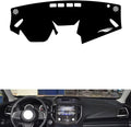 leather dashboard cover Compatible with SubaruSubaru FORESTER 2019-2024，dash cover（black）